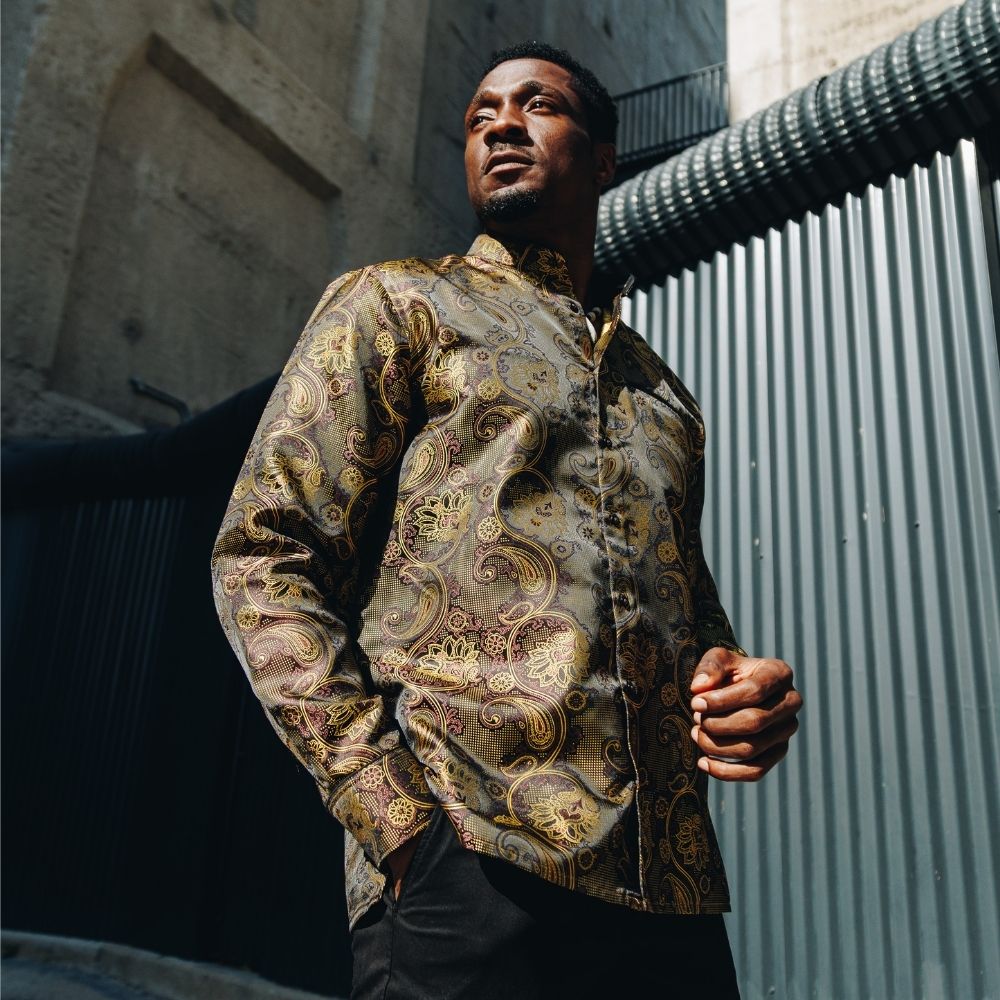 luxury men's dress shirts Paisley Flower this timeless shirt is Korean Fashion (@koreanfashion.th) • YGroup_BEBE2218 Skirt Size:8 P
