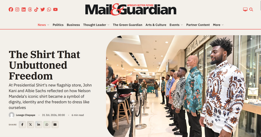 Mail & Guardian: The Shirt that unbuttoned Freedom