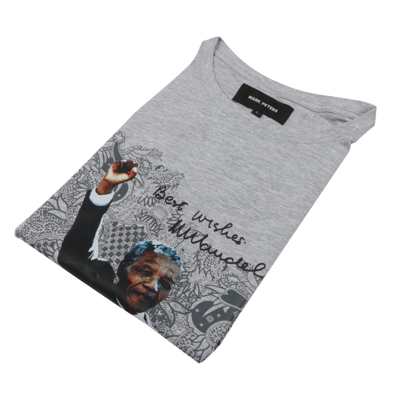 Freedom Day 100% Cotton Printed T-shirt Grey