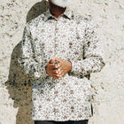 Madiba Original - Diagonal Check Men's Long Sleeve Silk Shirt