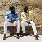 Paisley Flower - Blue Long Sleeve Jacquard Woven Men's Shirt