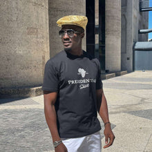 Men’s Ivy Cap, Classic Flat Cap Style, Jacquard Woven Satin - African Circle large, Gold