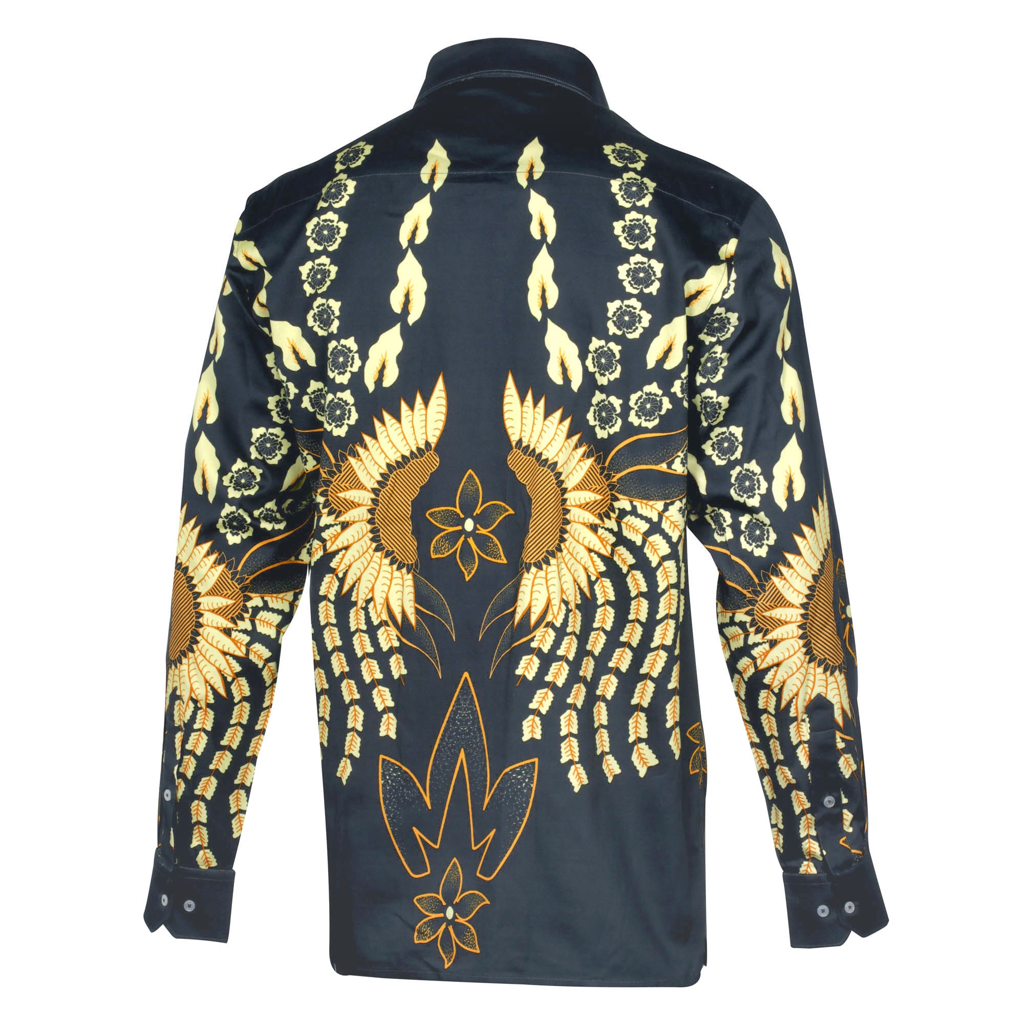 Madiba's Sun Men's Long Sleeve Printed Cotton Shirt