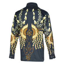 Madiba's Sun Men's Long Sleeve Printed Cotton Shirt