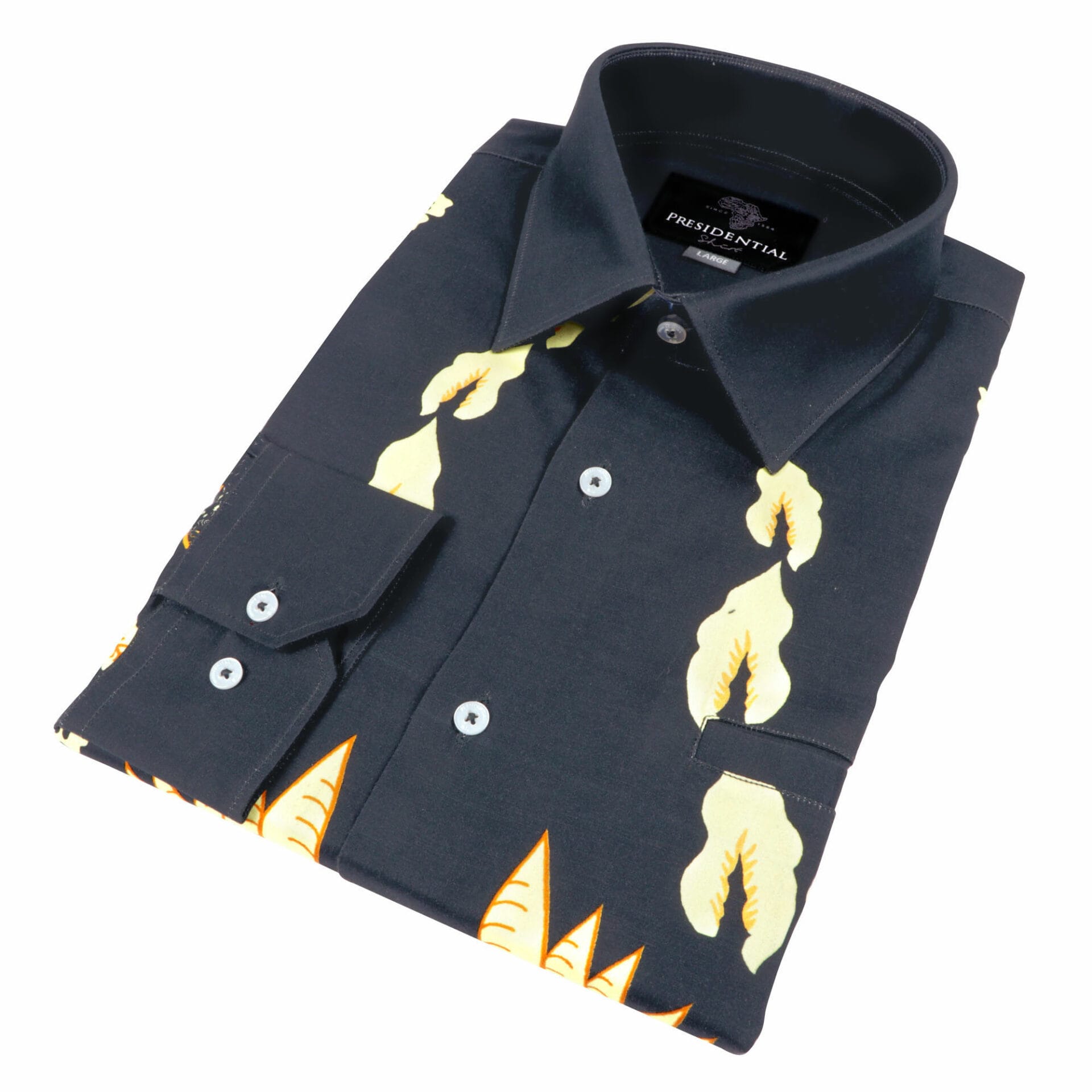Madiba's Sun Men's Long Sleeve Printed Cotton Shirt