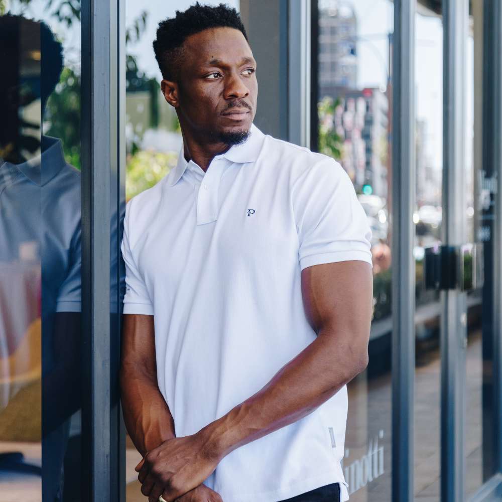 Cotton Golfer Polo Shirt Plain White