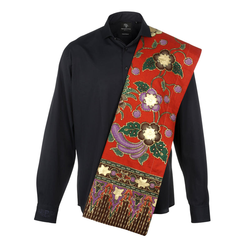 Peacock- Red Hand Painted Shoulder Throw