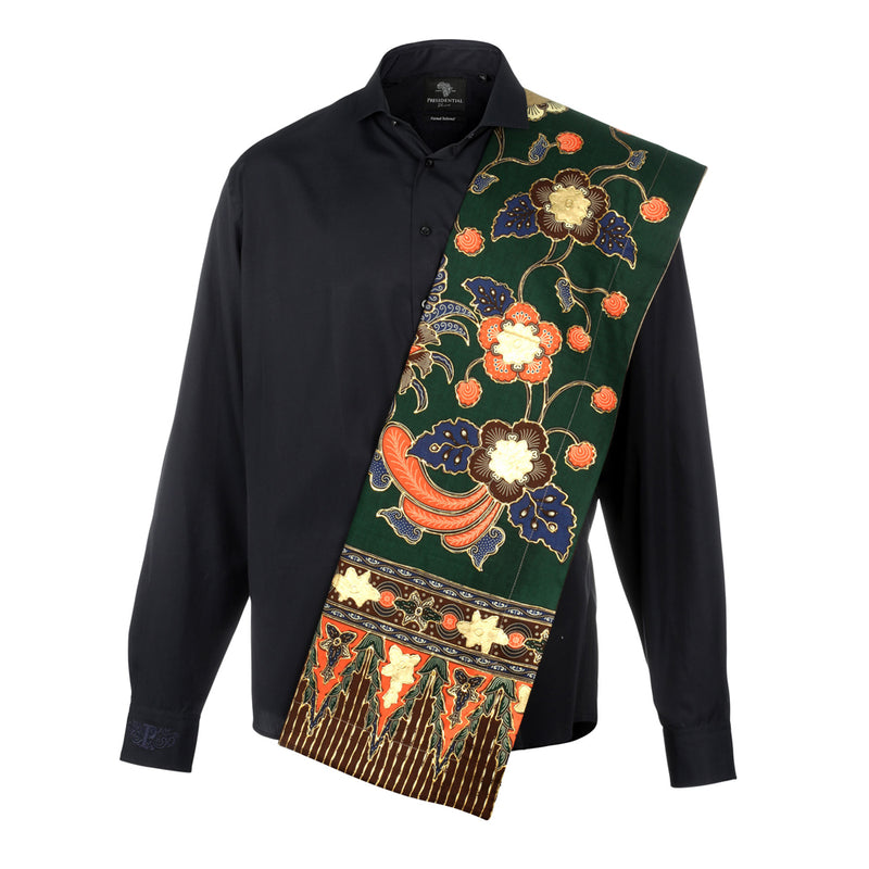 Peacock- Green Hand Painted Shoulder Throw