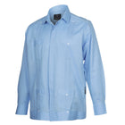 Blue Sky Long Sleeve Cuban Multi-Pocket Cotton Linen Shirt