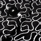 Madiba Original Black Diamante Iconic 100% Silk Shirt With Swirl Embroidery