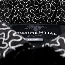 Madiba Original Black Diamante Iconic 100% Silk Shirt With Swirl Embroidery