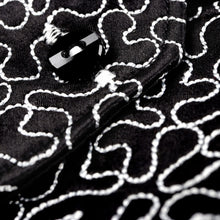 Madiba Original Black Diamante Iconic 100% Silk Shirt With Swirl Embroidery