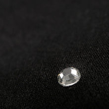 Madiba Original Black Diamante Iconic 100% Silk Shirt With Swirl Embroidery