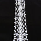 Classic Embroidered Rayon Black Long Sleeve Viscose Men's Shirt