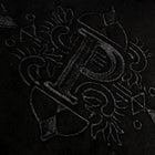 Classic Embroidered Rayon Black Long Sleeve Viscose Men's Shirt