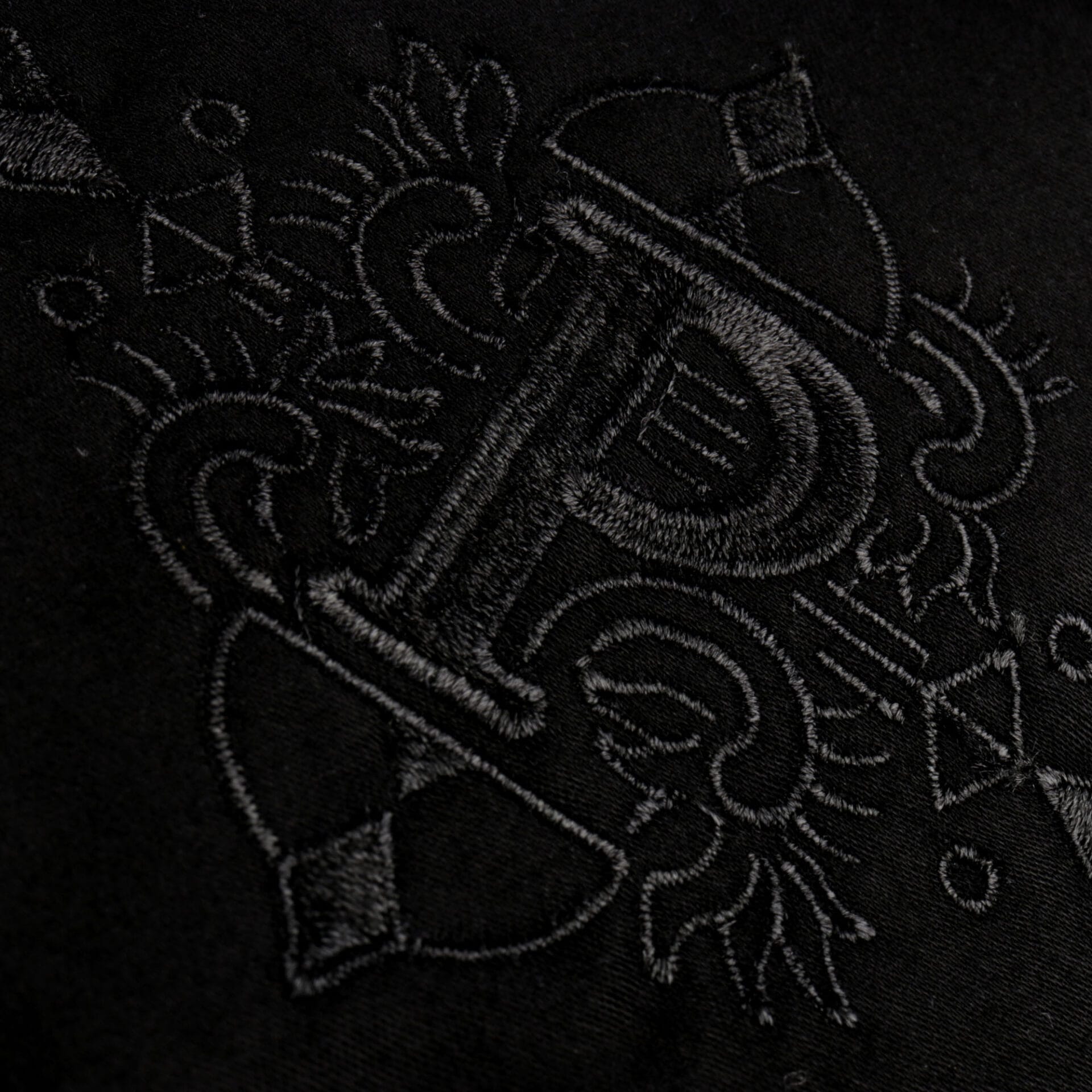 Classic Embroidered Rayon Black Long Sleeve Viscose Men's Shirt