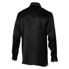 Madiba Original Black Diamante Iconic 100% Silk Shirt With Line Embroidery