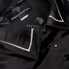 Madiba Original Black Diamante Iconic 100% Silk Shirt With Line Embroidery