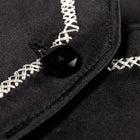 Madiba Original Black Diamante Iconic 100% Silk Shirt With Line Embroidery