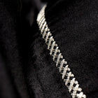 Madiba Original Black Diamante Iconic 100% Silk Shirt With Line Embroidery