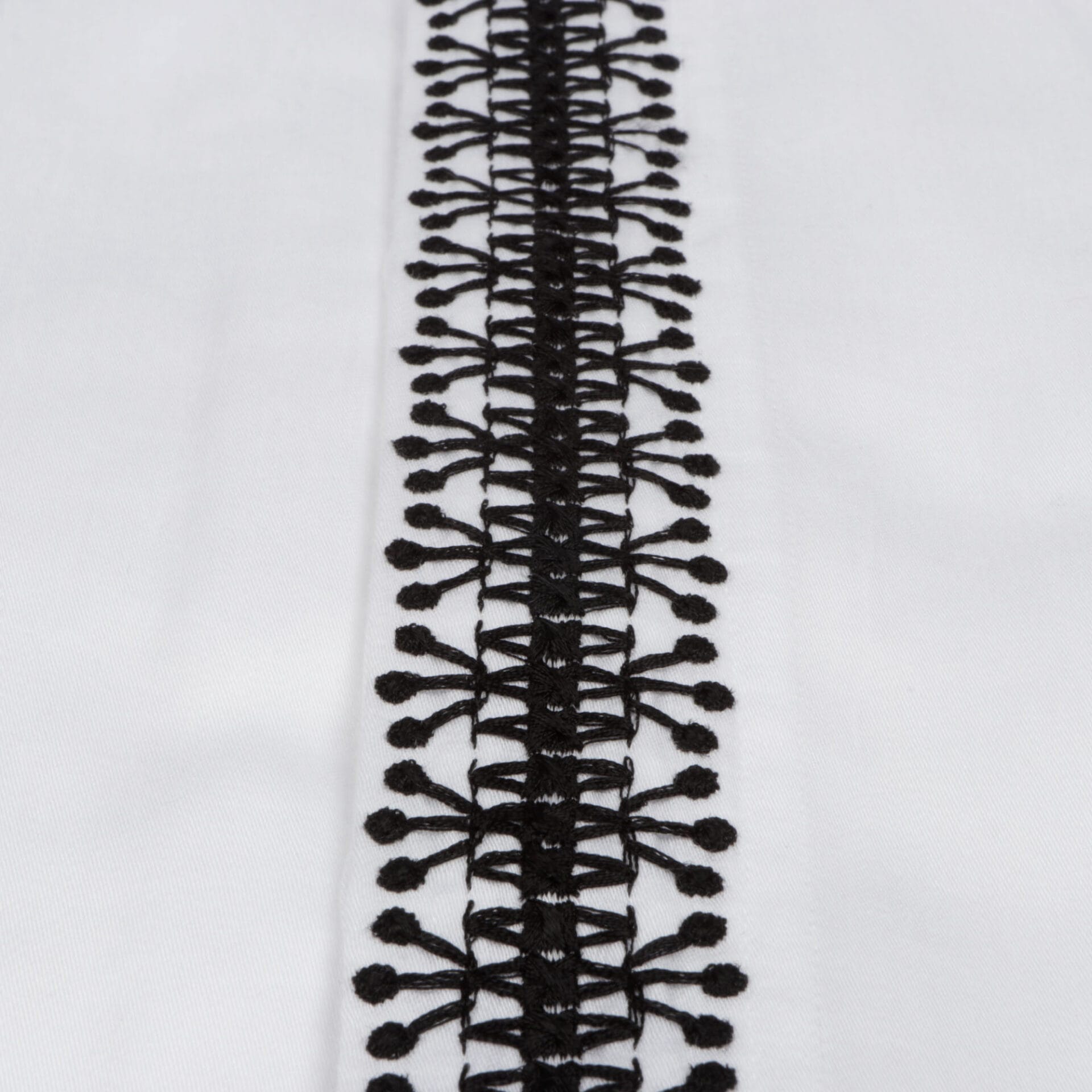 Classic Embroidered Rayon White Long Sleeve Viscose Men's Shirt