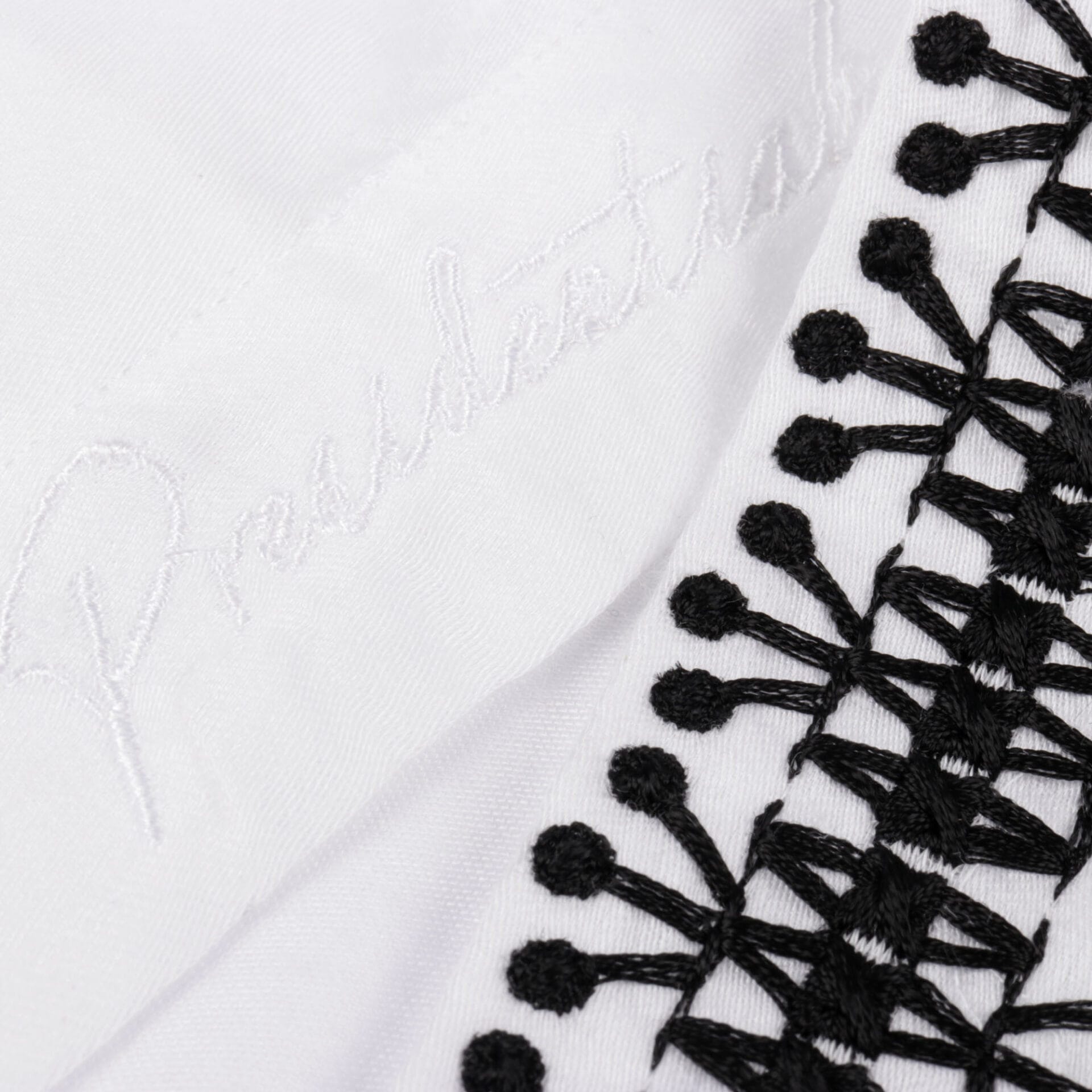 Classic Embroidered Rayon White Long Sleeve Viscose Men's Shirt