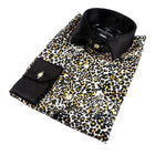Madiba Original Leopard Face Iconic 100% Silk Shirt With Swarovski Buttons