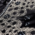 Black Diamante Iconic 100% Silk Shirt With Chest Embroidery