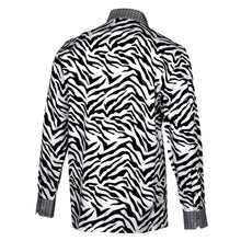 Traditional Zebra Men's Long Sleeve Printed Cotton Shirt