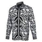 Traditional Zebra Men's Long Sleeve Printed Cotton Shirt