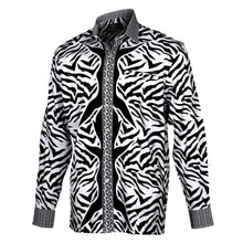 Traditional Zebra Men's Long Sleeve Printed Cotton Shirt