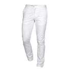 Presidential Men's Cotton Slim Fit Chino Pants - White