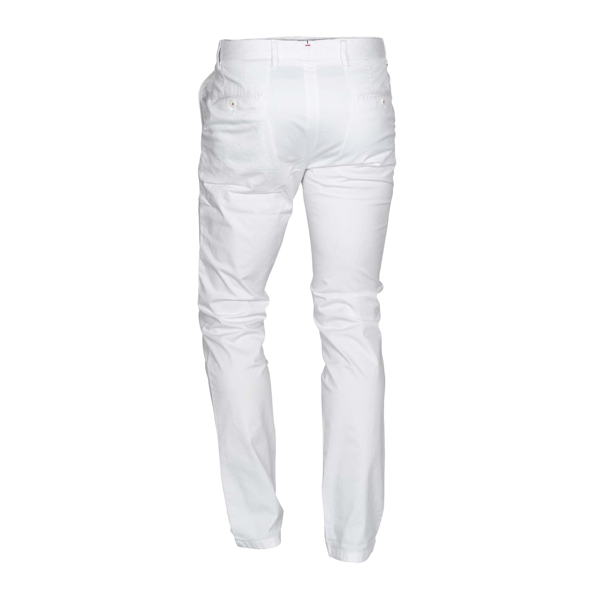Presidential Men's Cotton Slim Fit Chino Pants - White