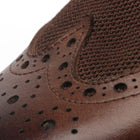 Men’s Brown Leather Sneakers – Brogue Style Casual Dress Shoes