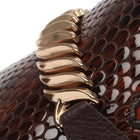 Classic Snake Chocolate Brown Men’s Leather Loafers – Elegant Formal Dress Shoes