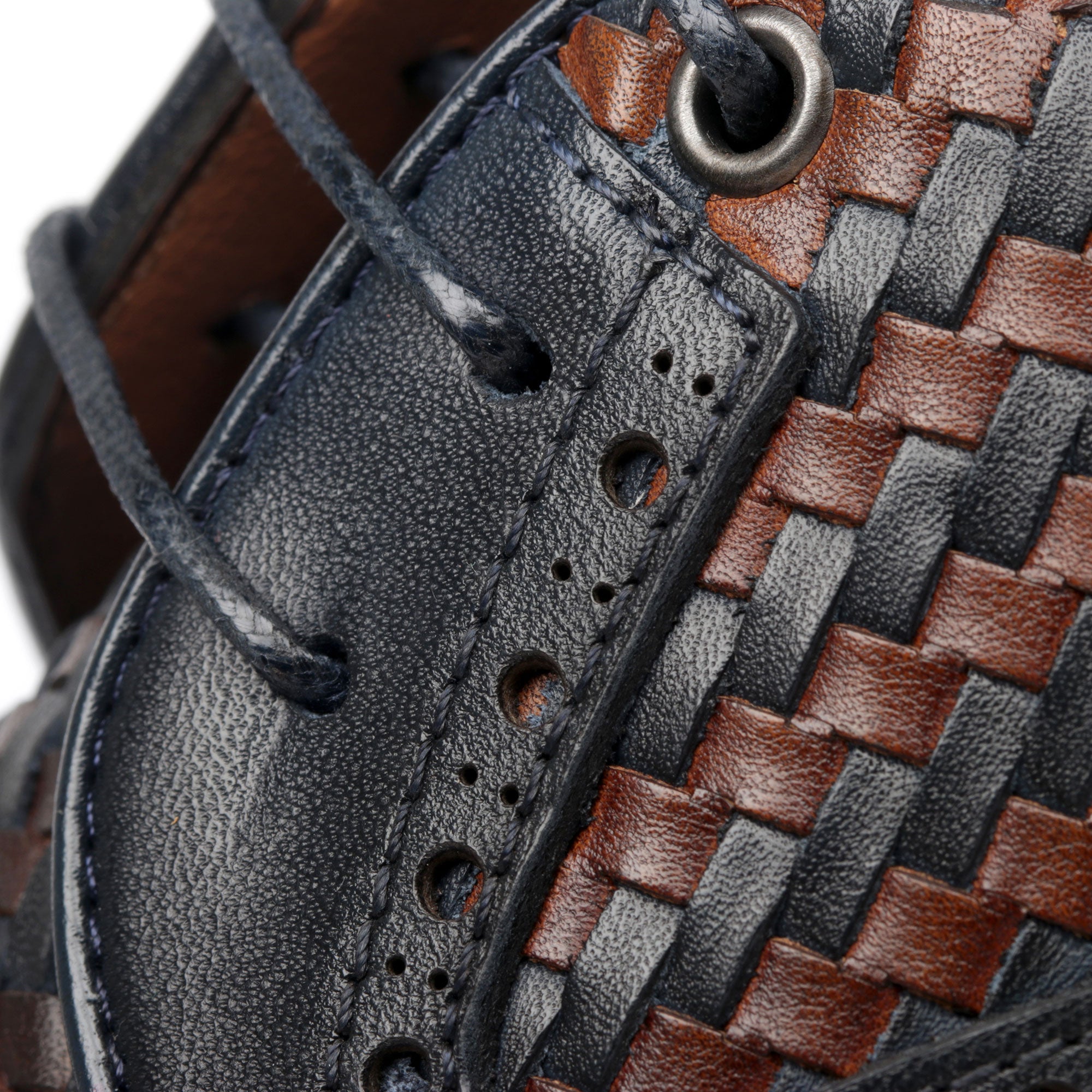 Classic Oxford Diagonal Brown & Black Men’s Leather Dress Shoes