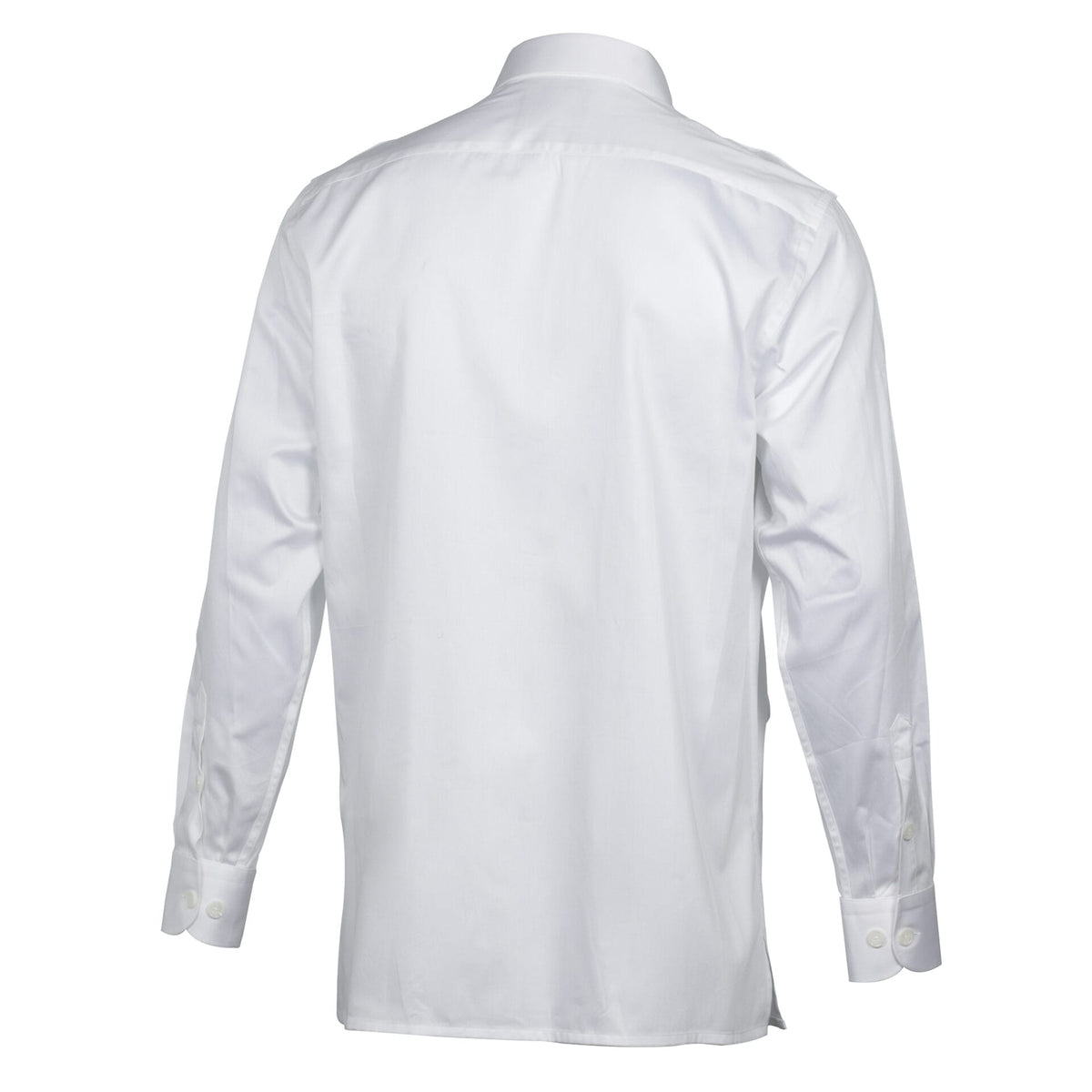 White Safari Multi-Pocket Pleated Epaulettes Long Sleeve Shirt