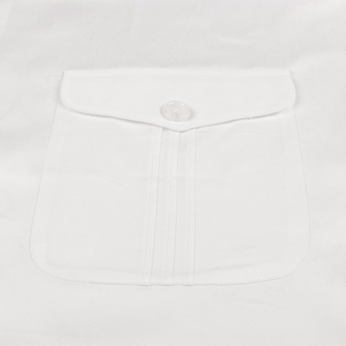 White Safari Multi-Pocket Pleated Epaulettes Long Sleeve Shirt