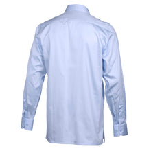 Light Blue Safari Multi-Pocket Pleated Epaulettes Long Sleeve Shirt