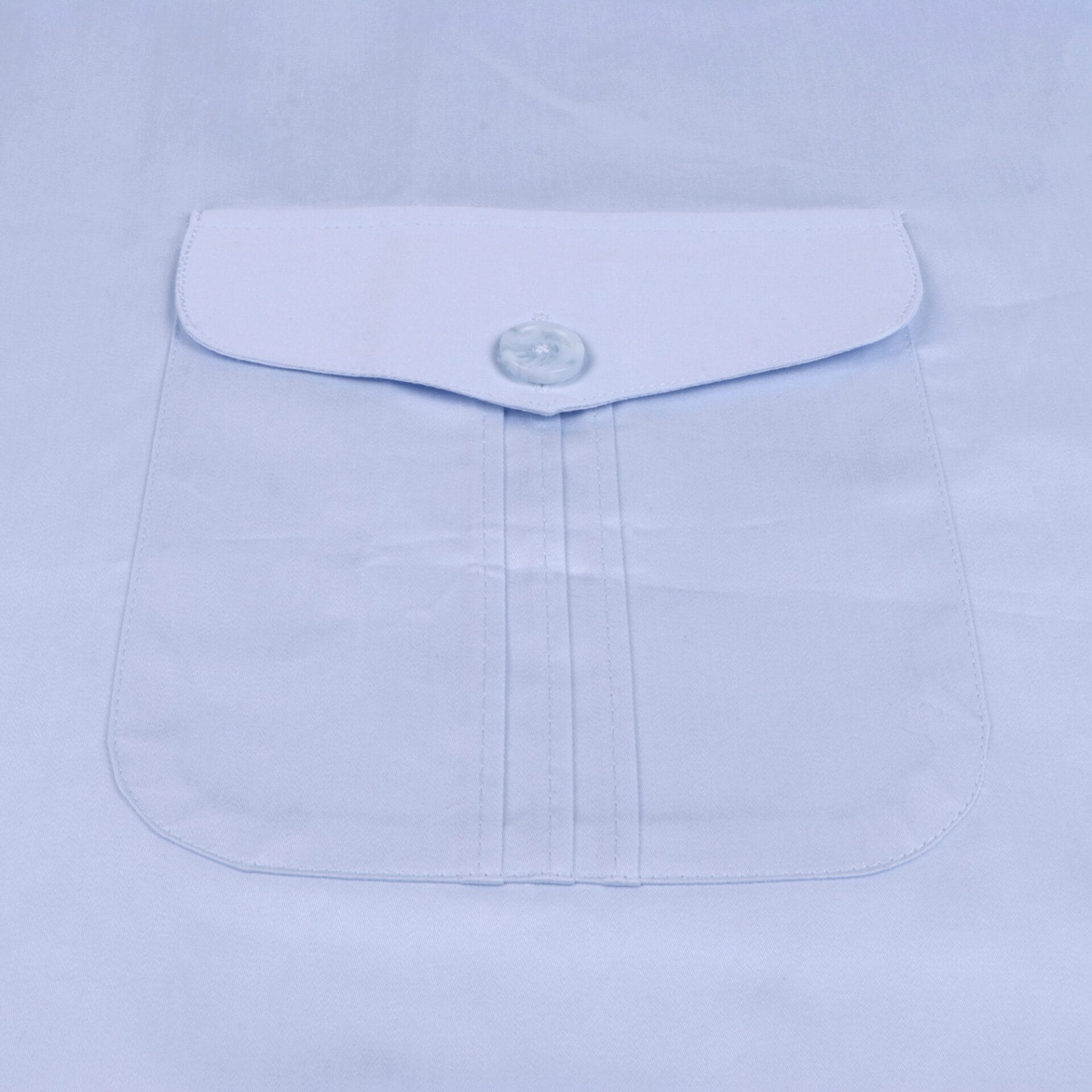 Light Blue Safari Multi-Pocket Pleated Epaulettes Long Sleeve Shirt