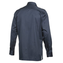 Navy Safari Multi-Pocket Pleated Epaulettes Long Sleeve Shirt