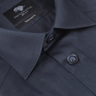 Navy Safari Multi-Pocket Pleated Epaulettes Long Sleeve Shirt