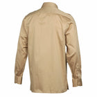 Khaki Safari Multi-Pocket Pleated Epaulettes Long Sleeve Shirt