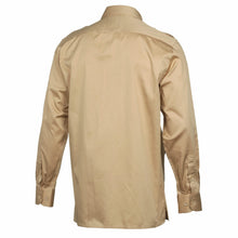 Khaki Safari Multi-Pocket Pleated Epaulettes Long Sleeve Shirt