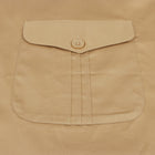 Khaki Safari Multi-Pocket Pleated Epaulettes Long Sleeve Shirt