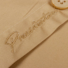 Khaki Safari Multi-Pocket Pleated Epaulettes Long Sleeve Shirt