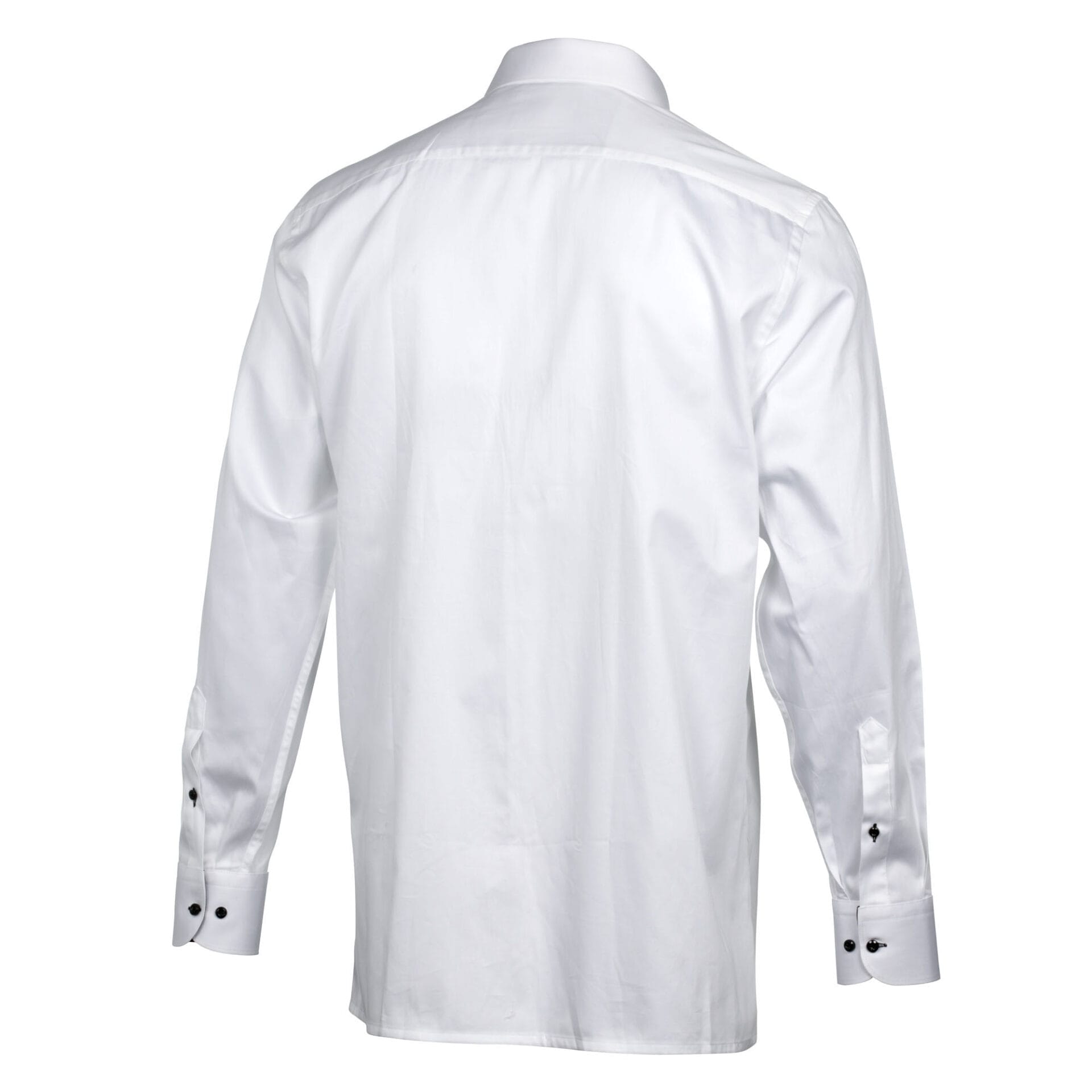 Chest Horizontal Beam White Long Sleeve Cotton Men's Shirt