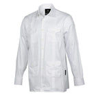 White Quest Multi-Pocket Pleated Long Sleeve Shirt
