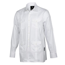 White Quest Multi-Pocket Pleated Long Sleeve Shirt