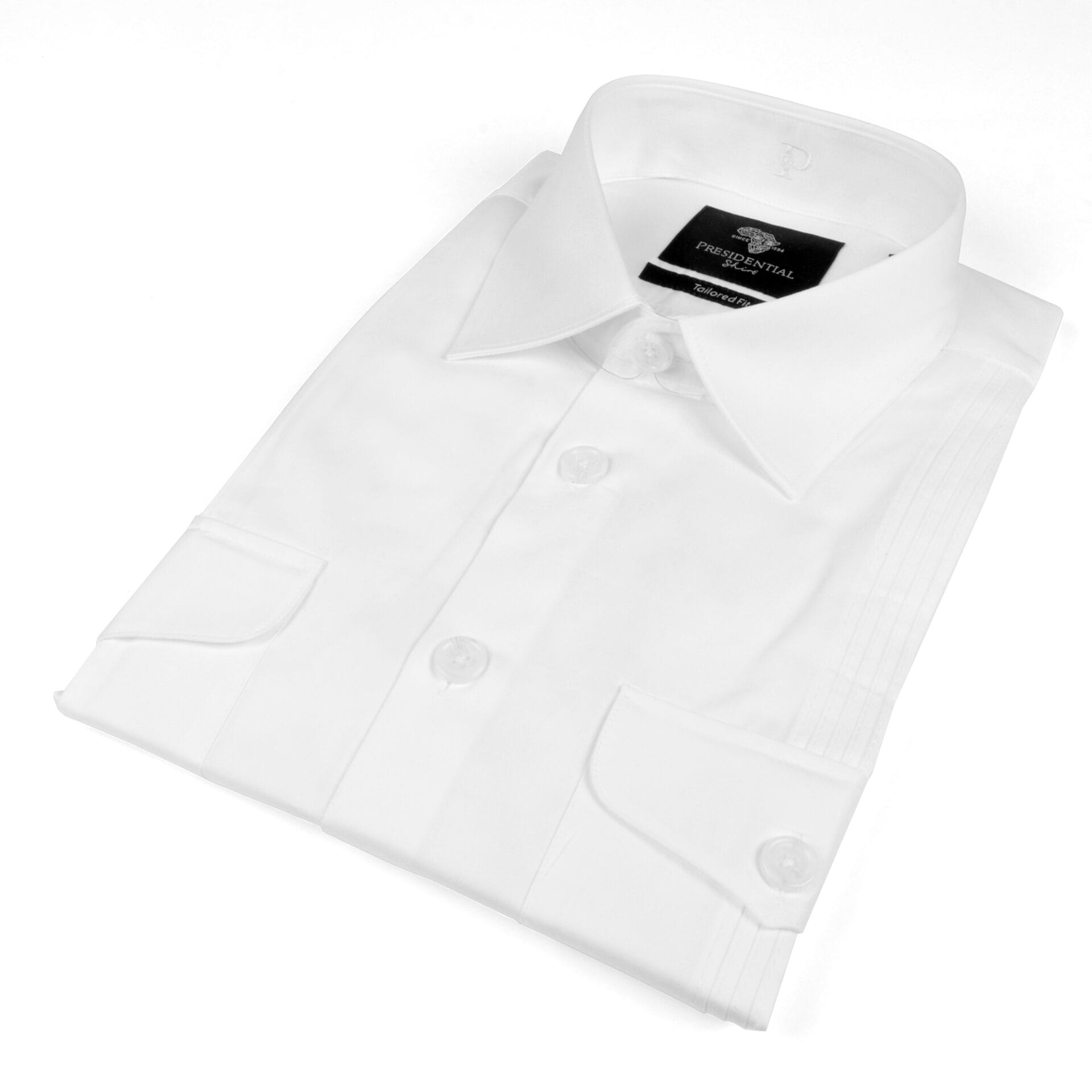 White Quest Multi-Pocket Pleated Long Sleeve Shirt